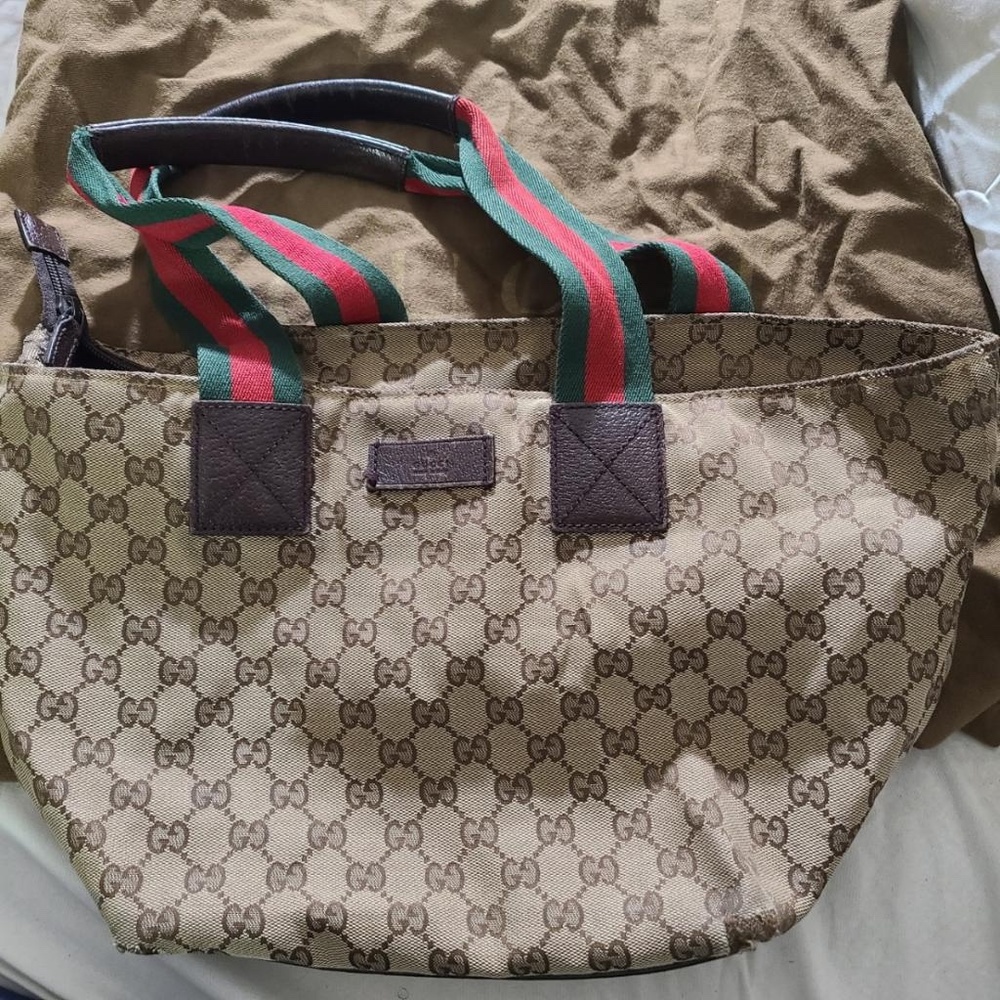 Gucci small monogram tote bag
